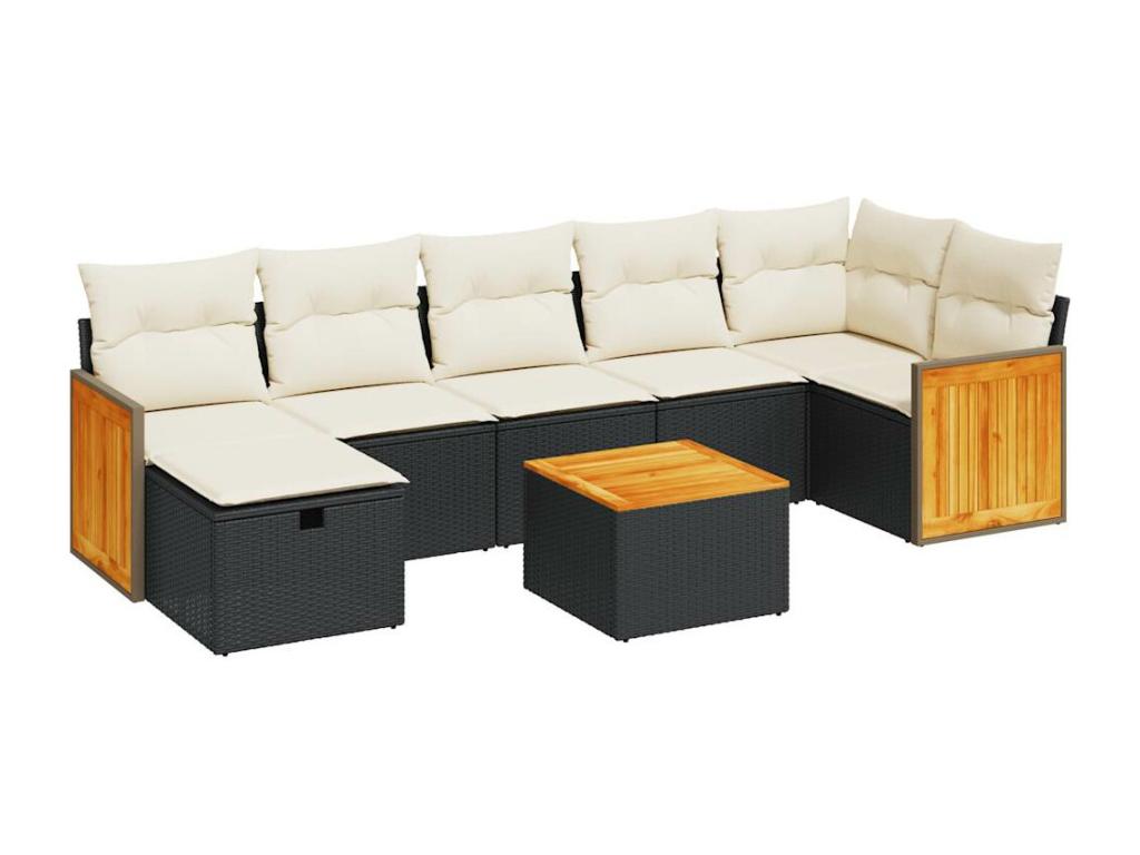 Black Woven Resin Wicker Outdoor Furniture Set - dlz1766580791670