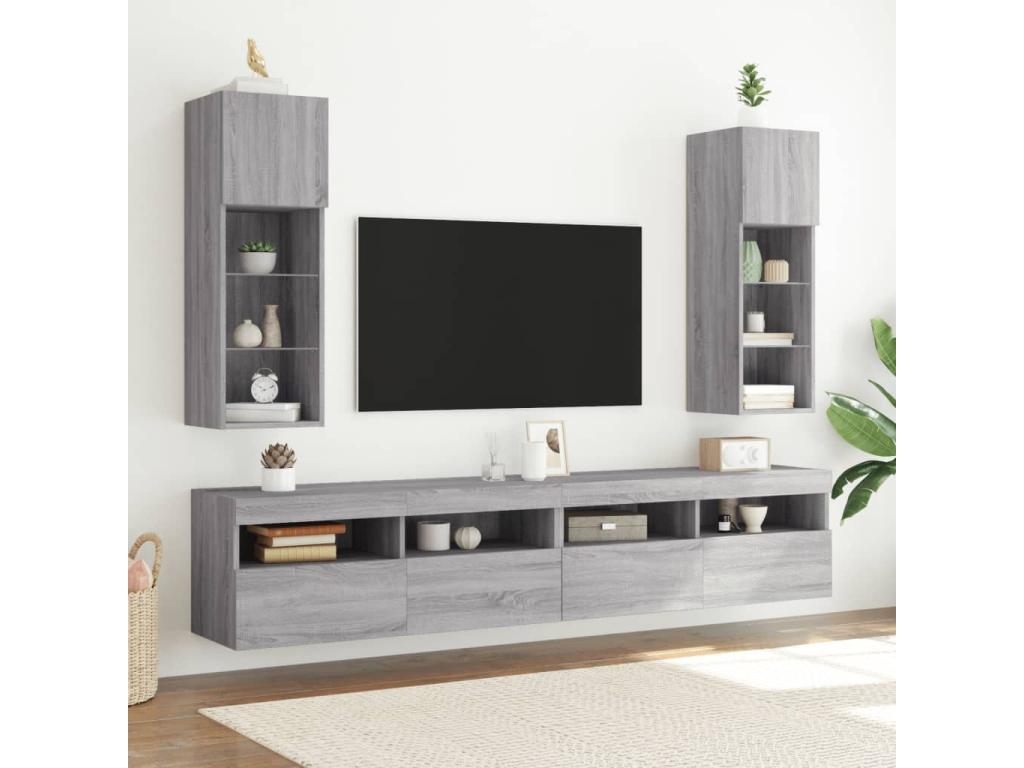 Gray TV Stand, 30.5 x 30 x 90 cm