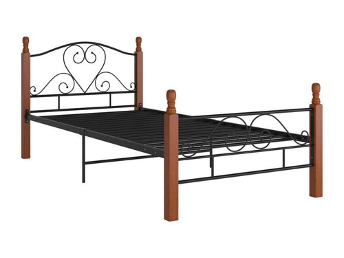Black Metal Bed, 90 x 200 cm