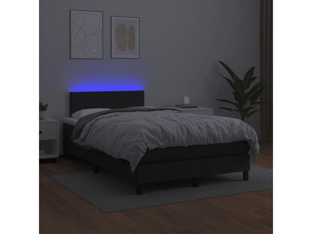 Black Faux Leather Mattress, 120 x 190 cm