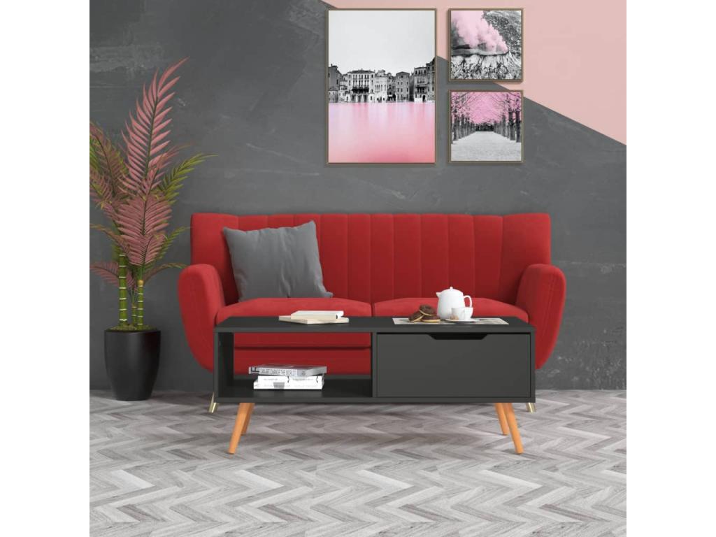 Gray Coffee Table, 100 x 49.5 x 43 cm