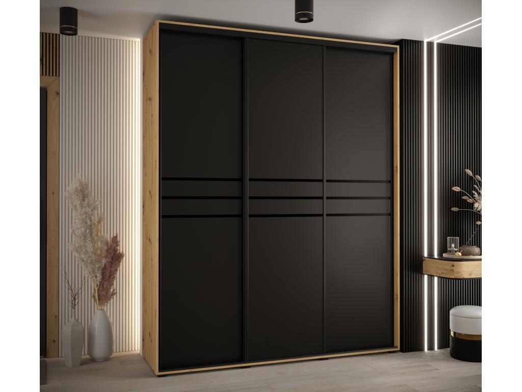 Black Wardrobe, 200 x 60 x 235.2 cm - dlz1766580894556