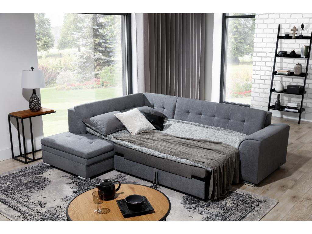 Blue Fabric Sofa Bed