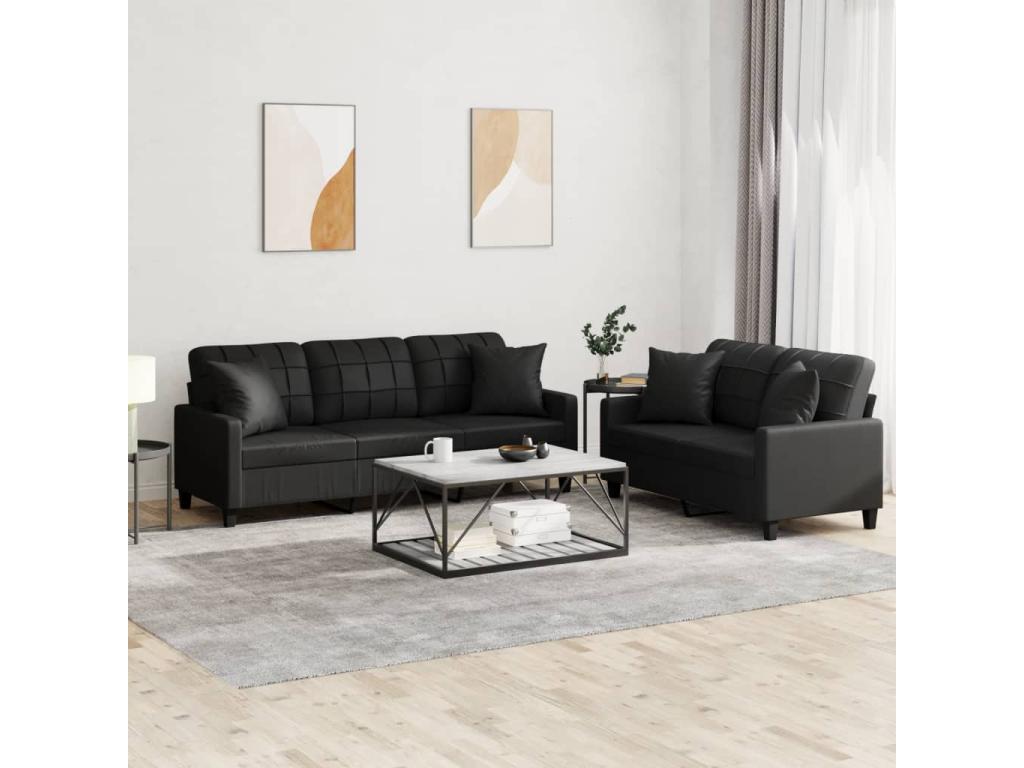 Black Faux Leather Home Furniture - dlz1766580799758