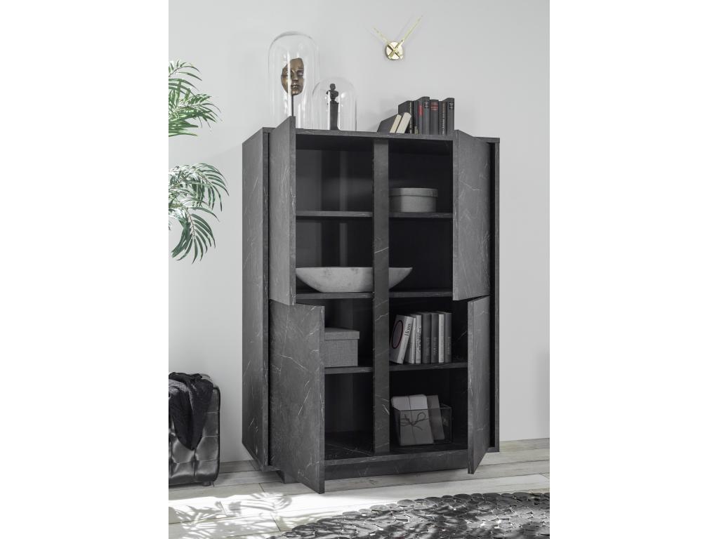 Black Marble Home Furniture, 92 x 145 x 43 cm