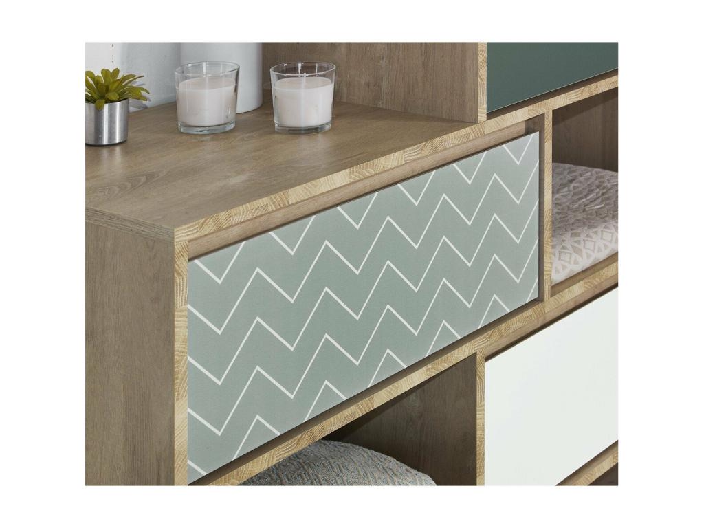 Beige Fabric Dresser