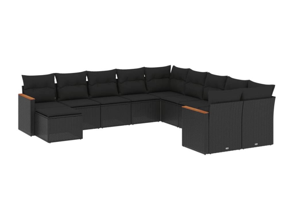 Black Woven Resin Wicker Outdoor Furniture Set - dlz1766580832682