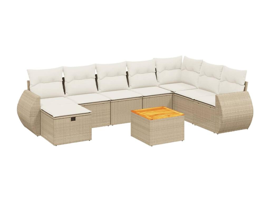 Beige Woven Resin Wicker Outdoor Furniture Set - dlz1766580772571