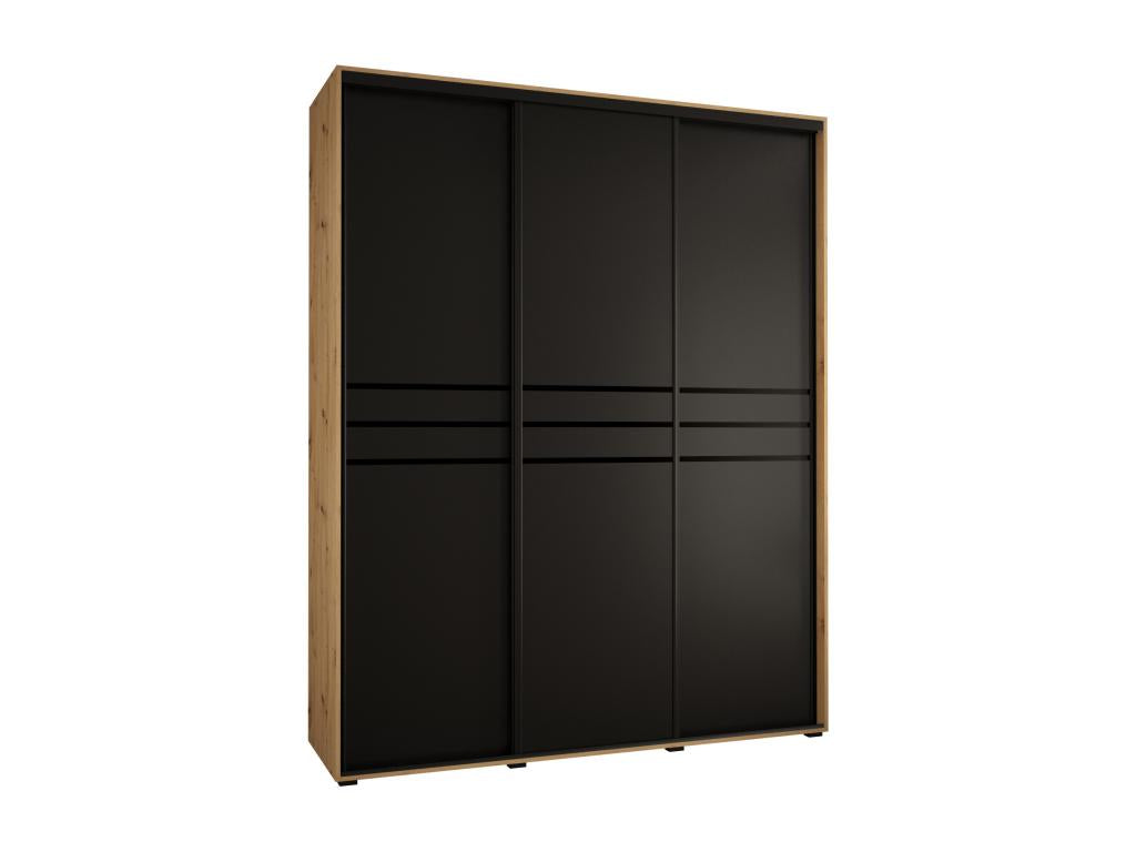 Black Wardrobe, 200 x 60 x 235.2 cm - dlz1766580894556