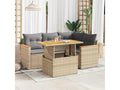 Beige Woven Resin Wicker Outdoor Furniture Set - dlz1766580825054