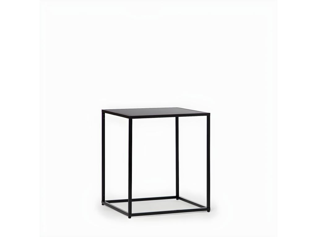 Black Metal Side Table, 45 x 53 cm