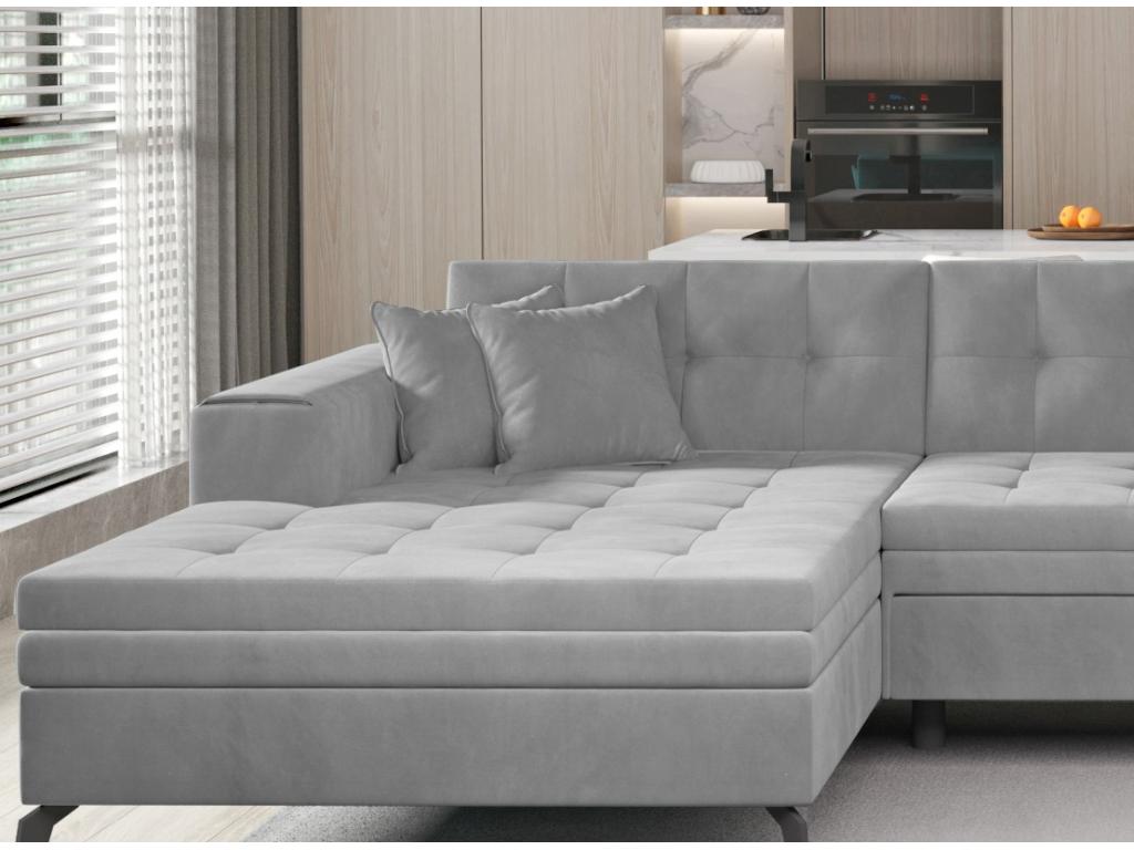 Gray Fabric Sofa Bed