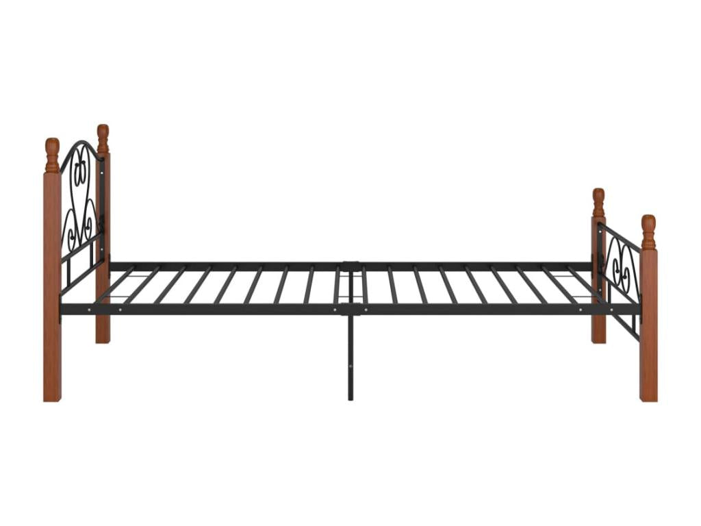 Black Metal Bed, 90 x 200 cm