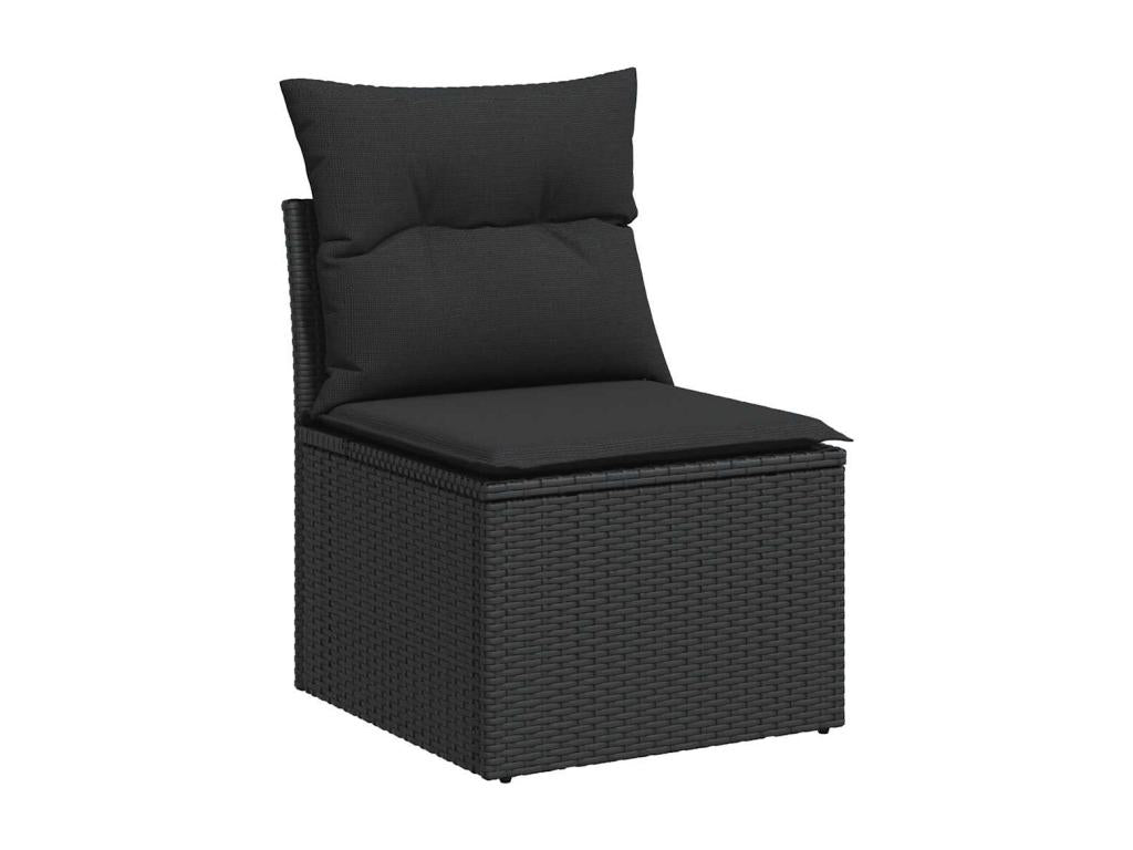 Black Woven Resin Wicker Outdoor Furniture Set - dlz1766580744515