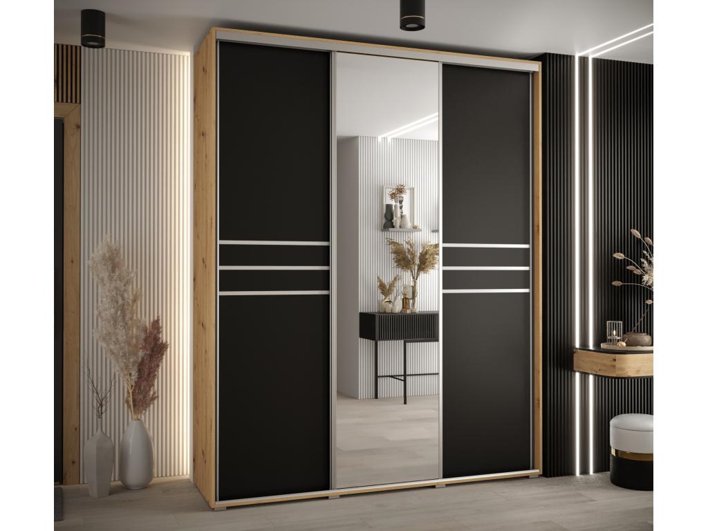 Black Wardrobe, 200 x 60 x 235.2 cm