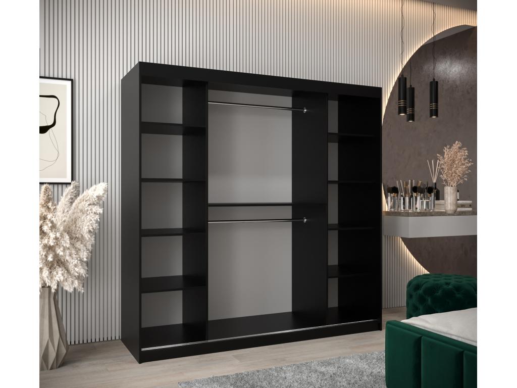 Black Wardrobe, 200 x 62 x 200 cm - dlz1766580829738
