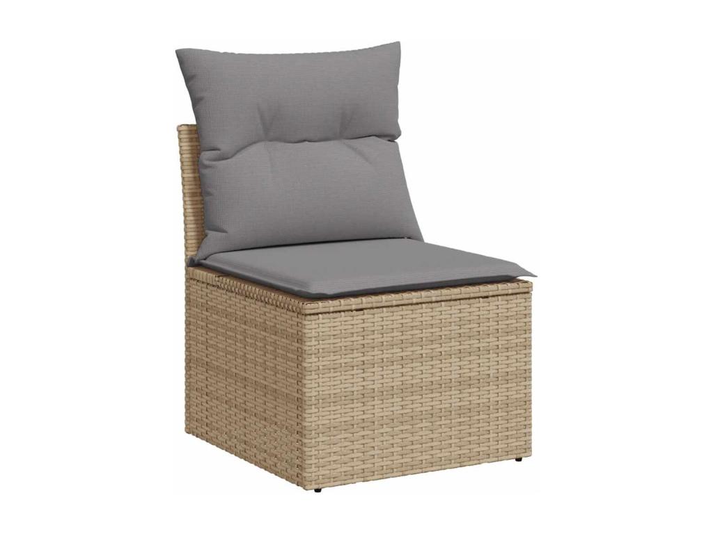 Beige Woven Resin Wicker Outdoor Furniture Set - dlz1766580824032