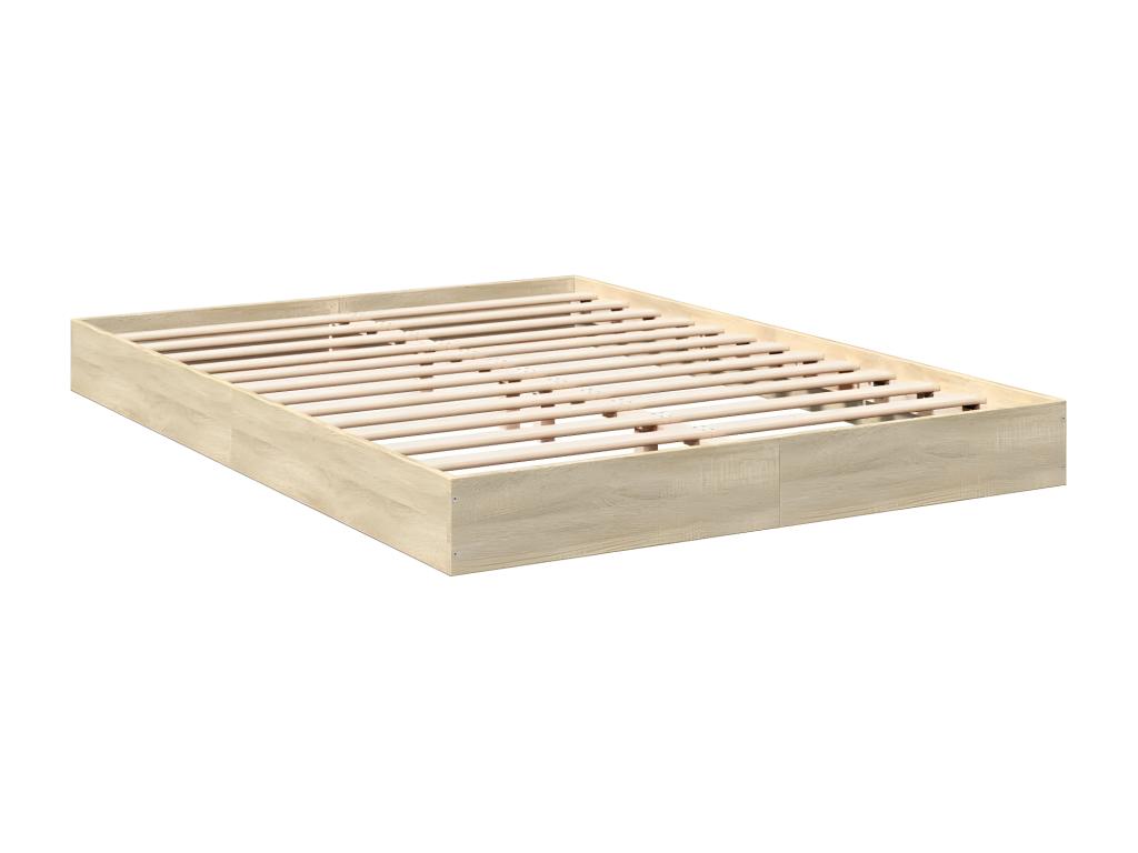 Natural Engineered Wood Bed Frame, 120 x 200 cm
