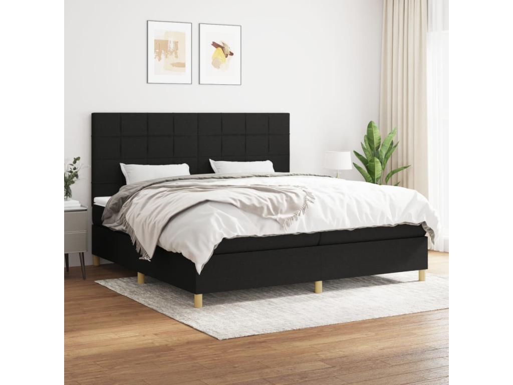 Black Fabric Mattress, 200 x 200 cm