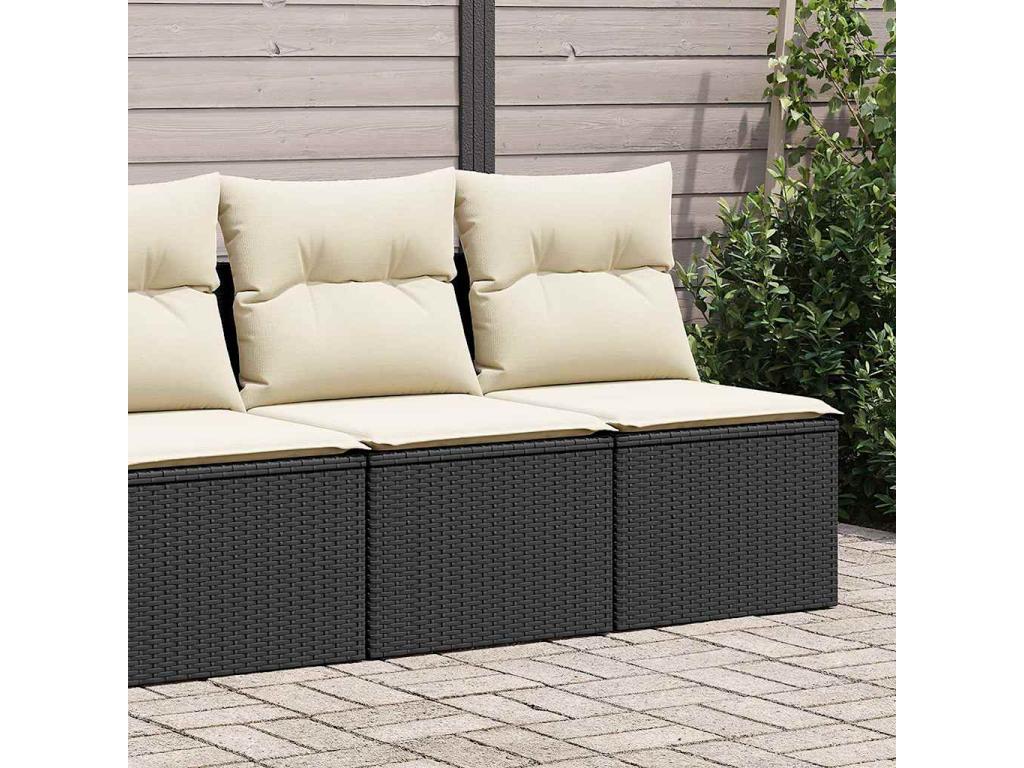 Black Woven Resin Wicker Outdoor Furniture Set