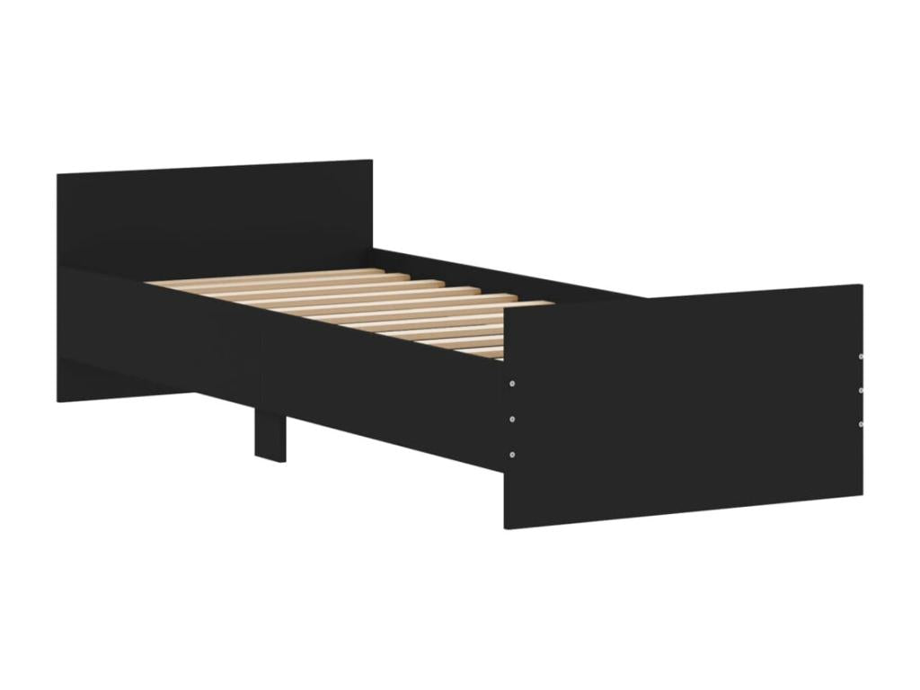 Black Engineered Wood Bed Frame, 75 x 190 cm