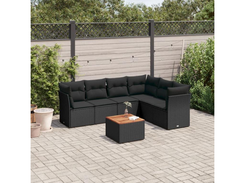 Black Woven Resin Wicker Outdoor Furniture Set - dlz1766580859678