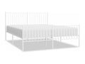 White Metal Bed Frame, 160 x 200 cm - dlz1766581003725