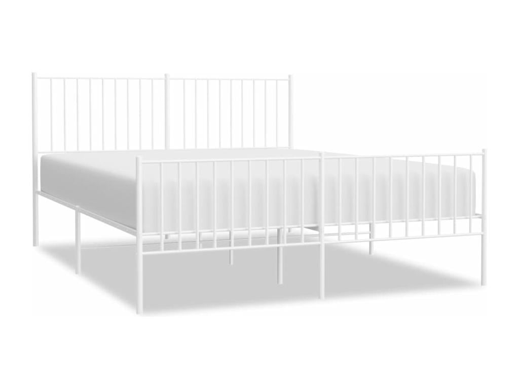 White Metal Bed Frame, 160 x 200 cm - dlz1766581003725