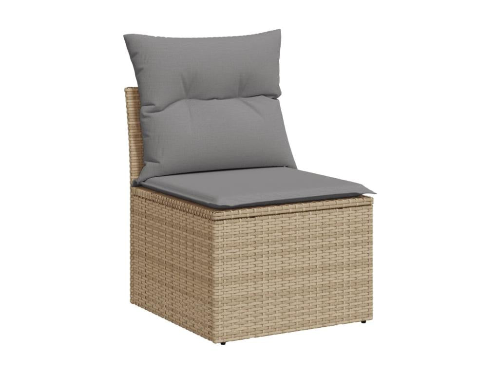 Beige Woven Resin Wicker Outdoor Furniture Set - dlz1766580758730