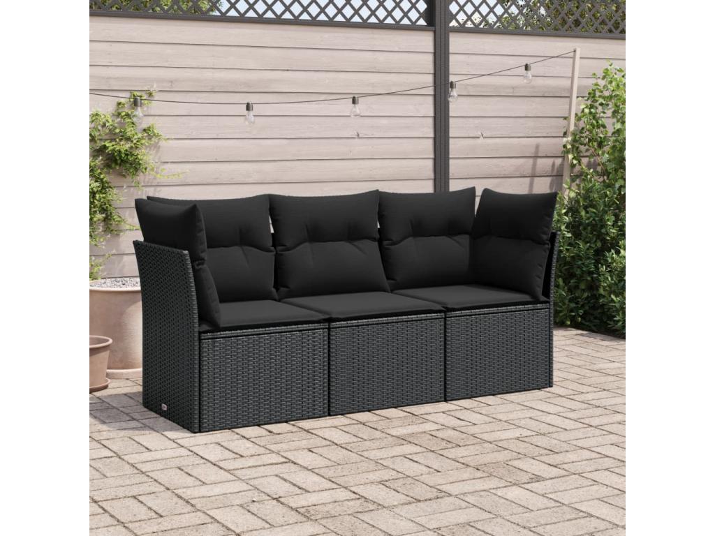 Black Woven Resin Wicker Outdoor Furniture Set - dlz1766580964533