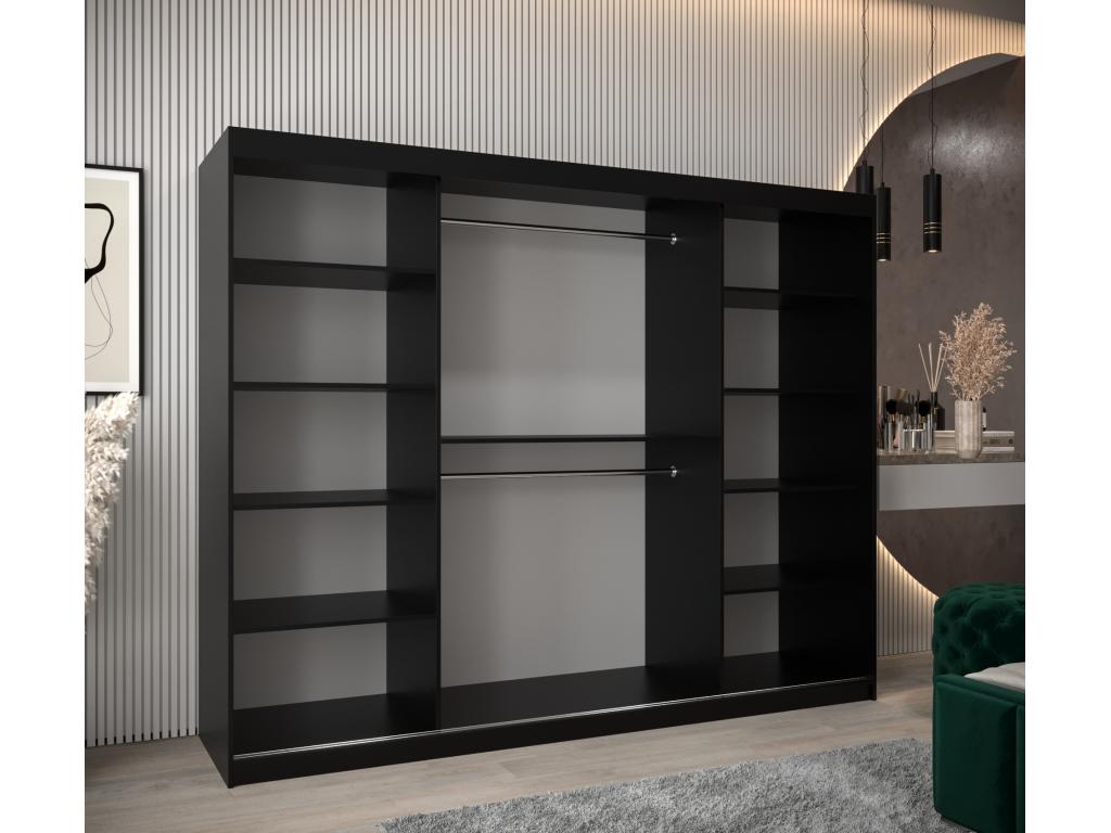 Black Wardrobe, 250 x 62 x 200 cm