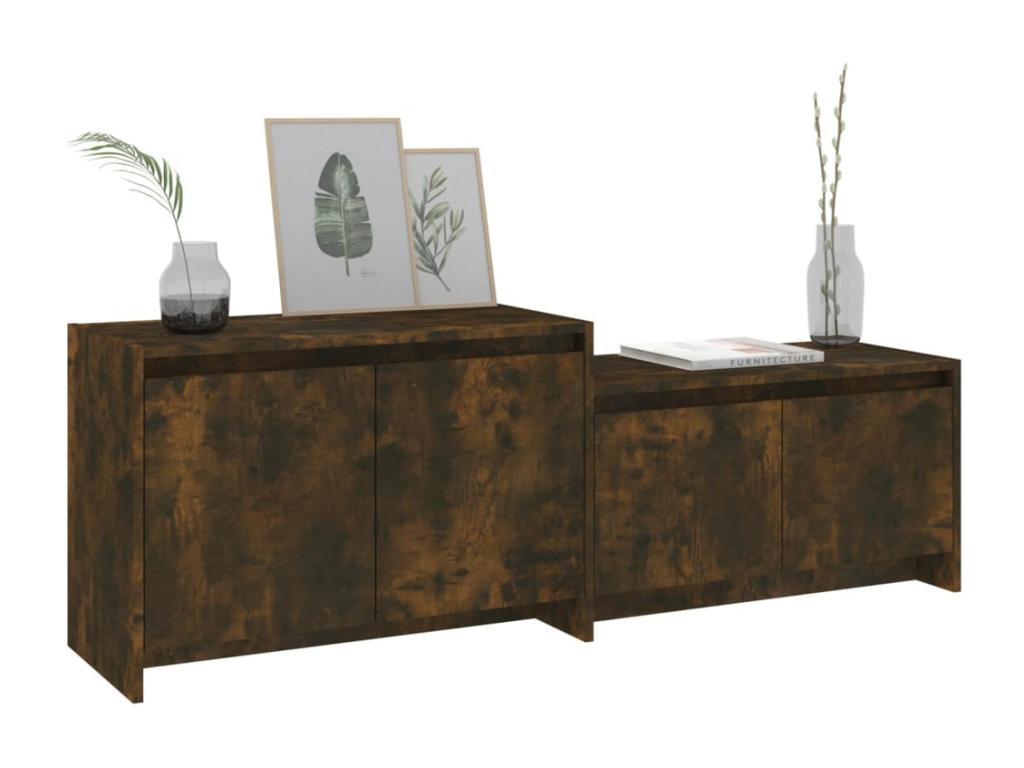 Brown Engineered Wood TV Stand, 146.5 x 35 x 50 cm