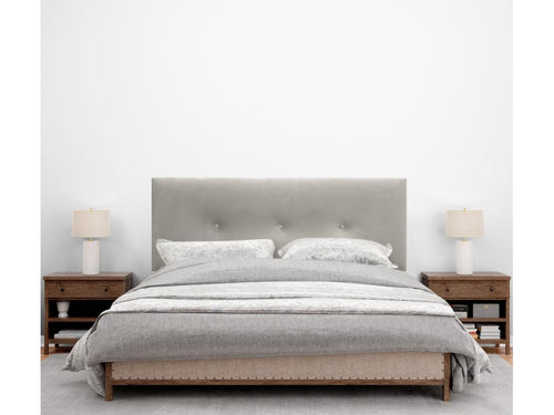 Beige Velvet Bed, 135 x 140 x 120 cm