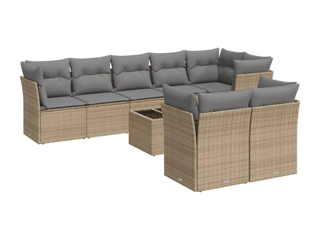 Beige Woven Resin Wicker Outdoor Furniture Set - dlz1766580754510