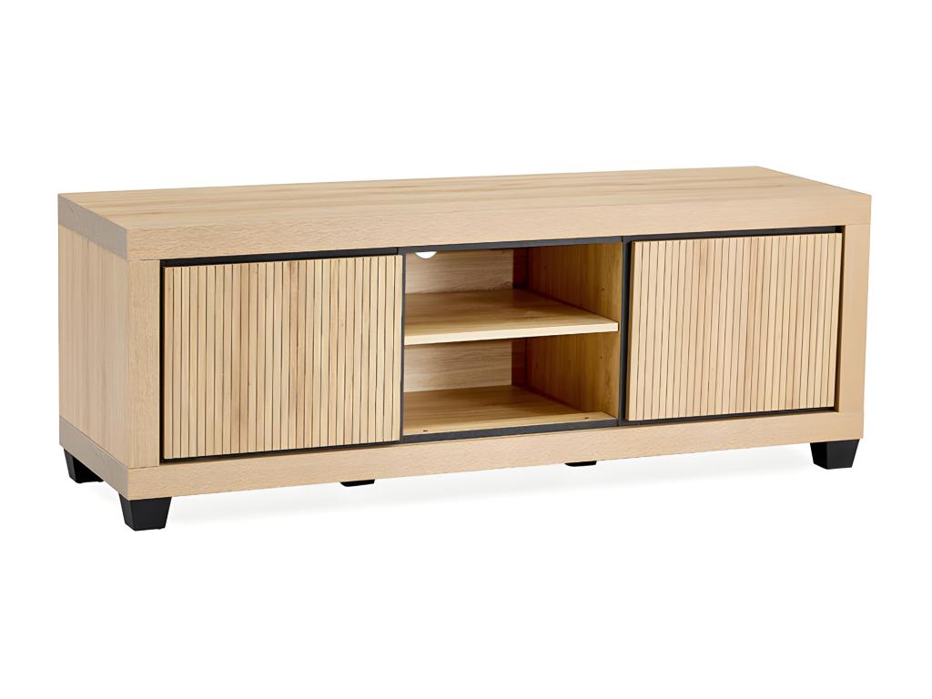 Brown Oak Wood TV Stand