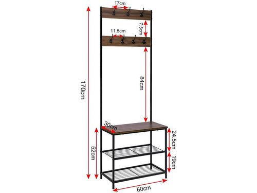 Black Metal Home Furniture, 60 x 30 x 170 cm