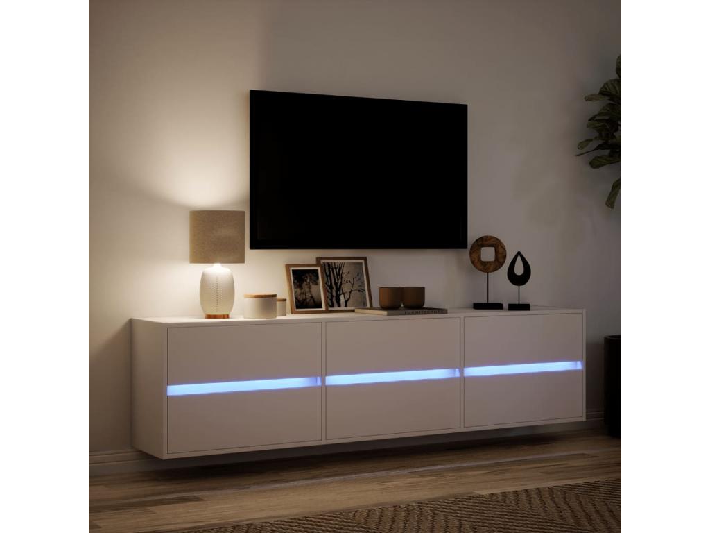 White TV Stand, 180 x 31 x 45 cm