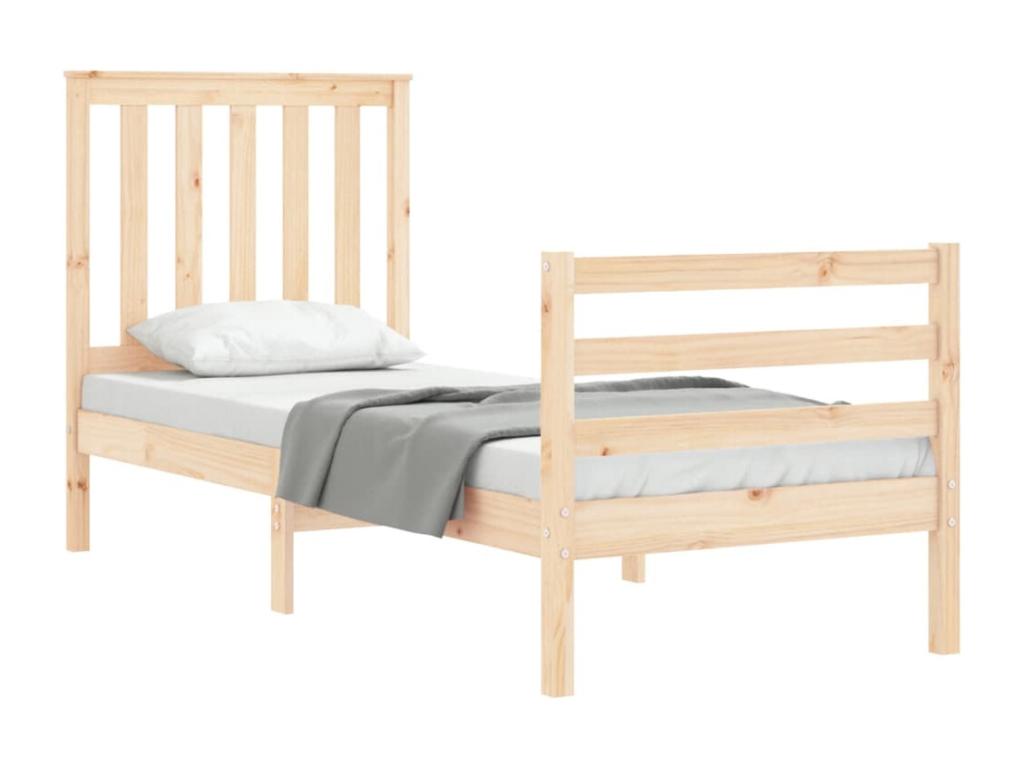 Natural Solid Wood Bed Frame
