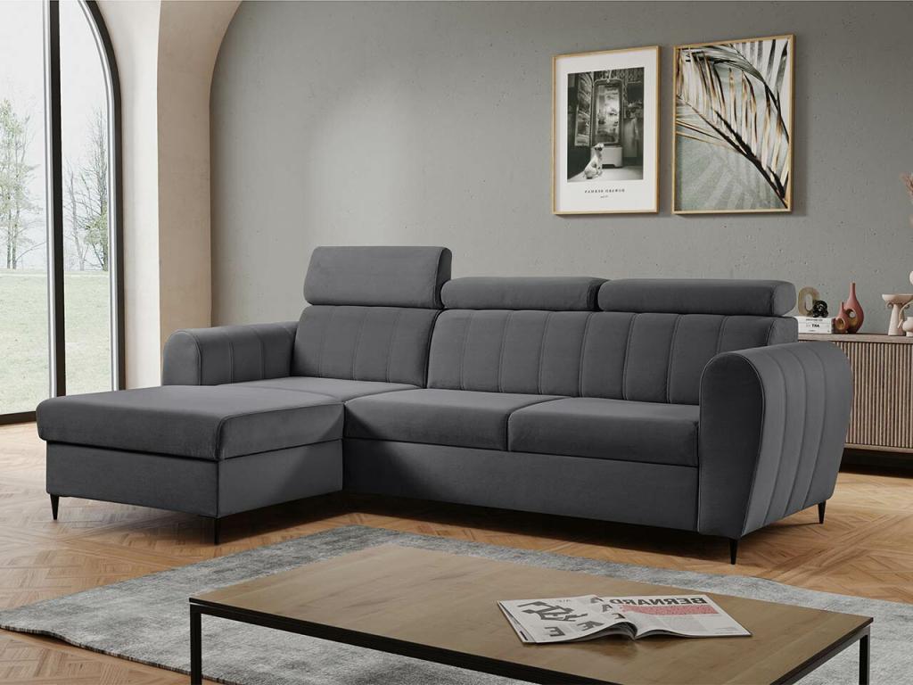 Gray Sofa, 262 x 175 x 90 cm