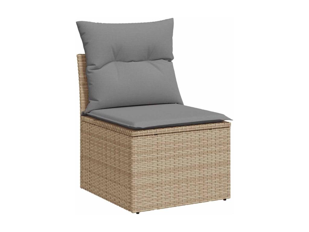 Beige Woven Resin Wicker Outdoor Furniture Set - dlz1766580781886