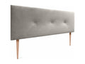 Beige Velvet Bed, 135 x 140 x 120 cm