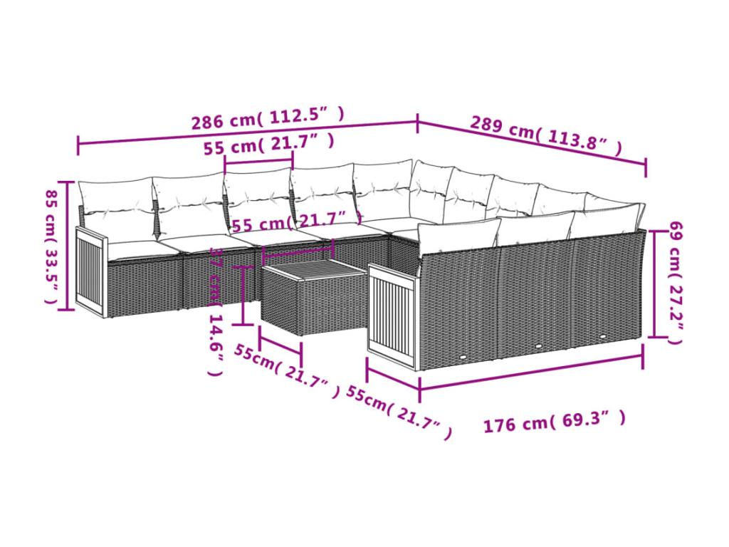 Beige Woven Resin Wicker Outdoor Furniture Set - dlz1766580878122