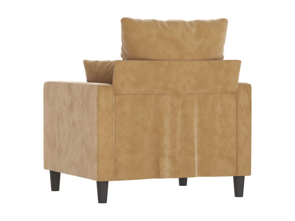 Brown Velvet Accent Chair