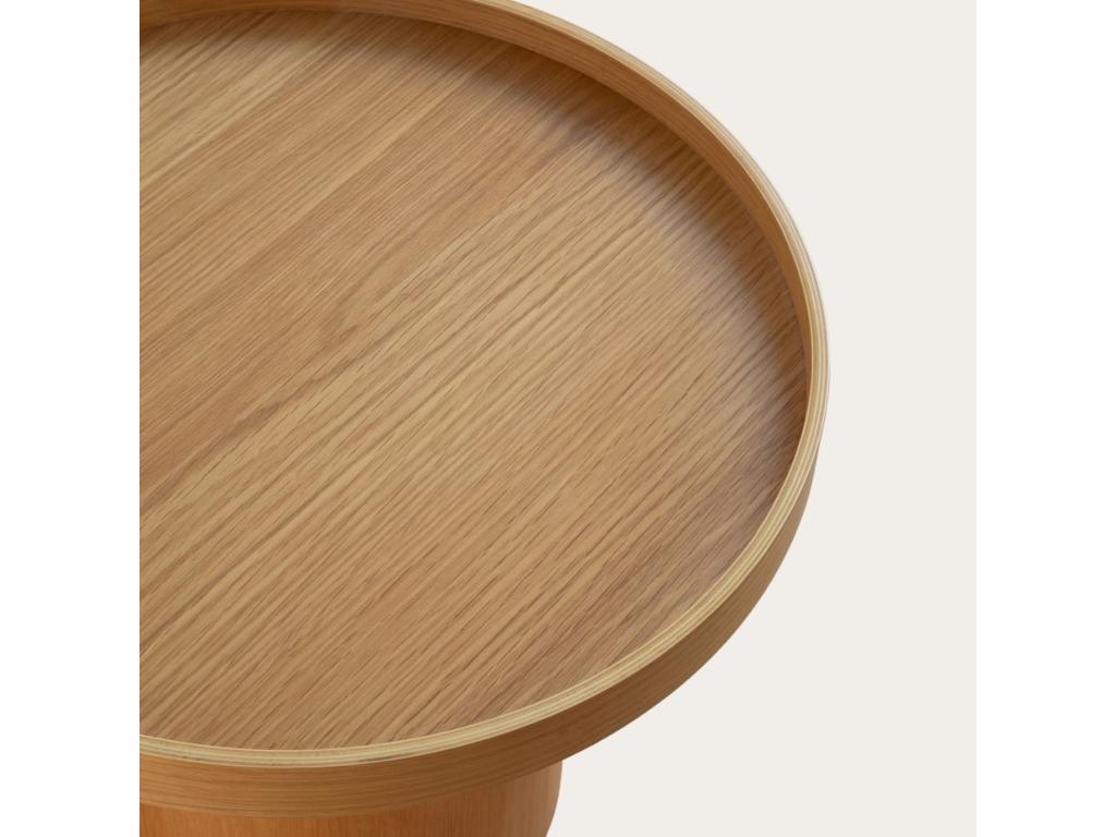 Brown Oak Wood Coffee Table, 50 x 40 cm