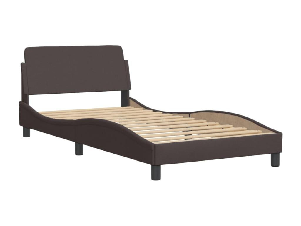 Brown Fabric Bed Frame, 100 x 200 cm