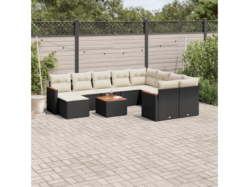 Black Woven Resin Wicker Outdoor Furniture Set - dlz1766580847675