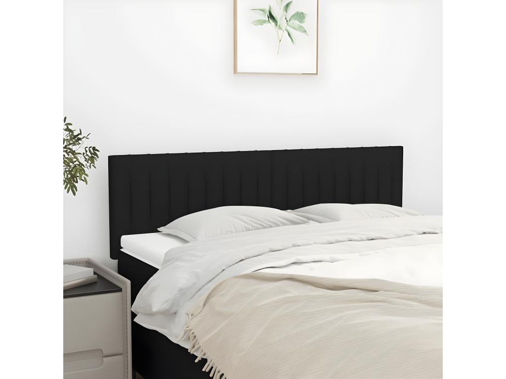 Black Fabric Bed, 72 x 5 x 78 cm