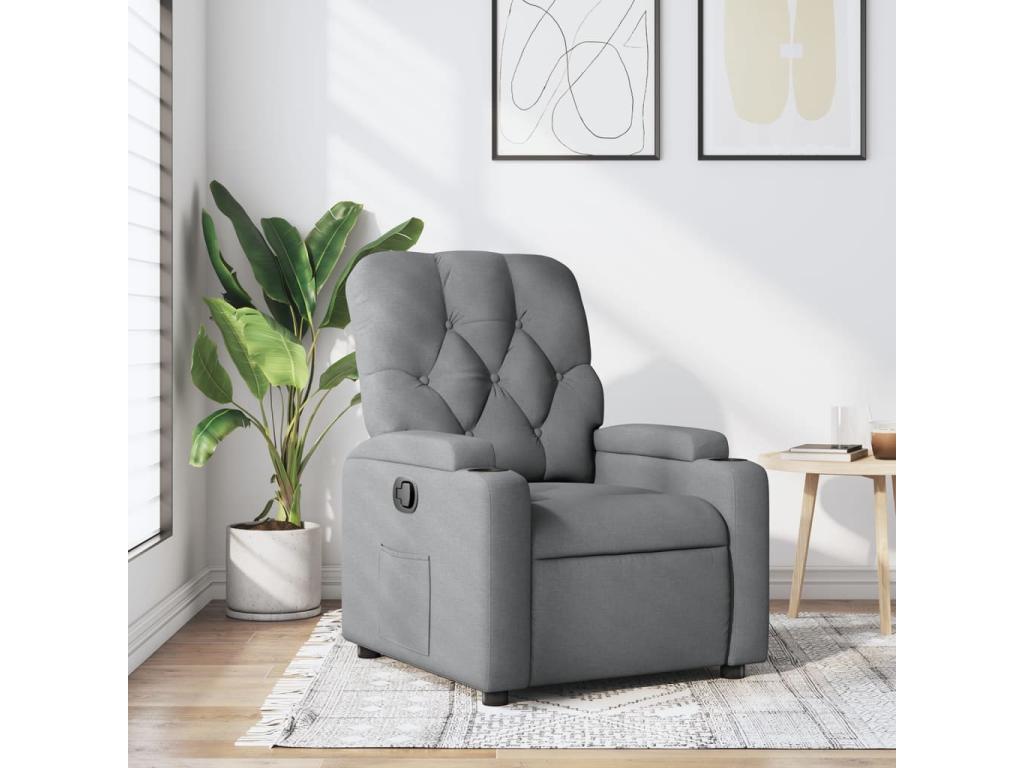 Gray Fabric Accent Chair