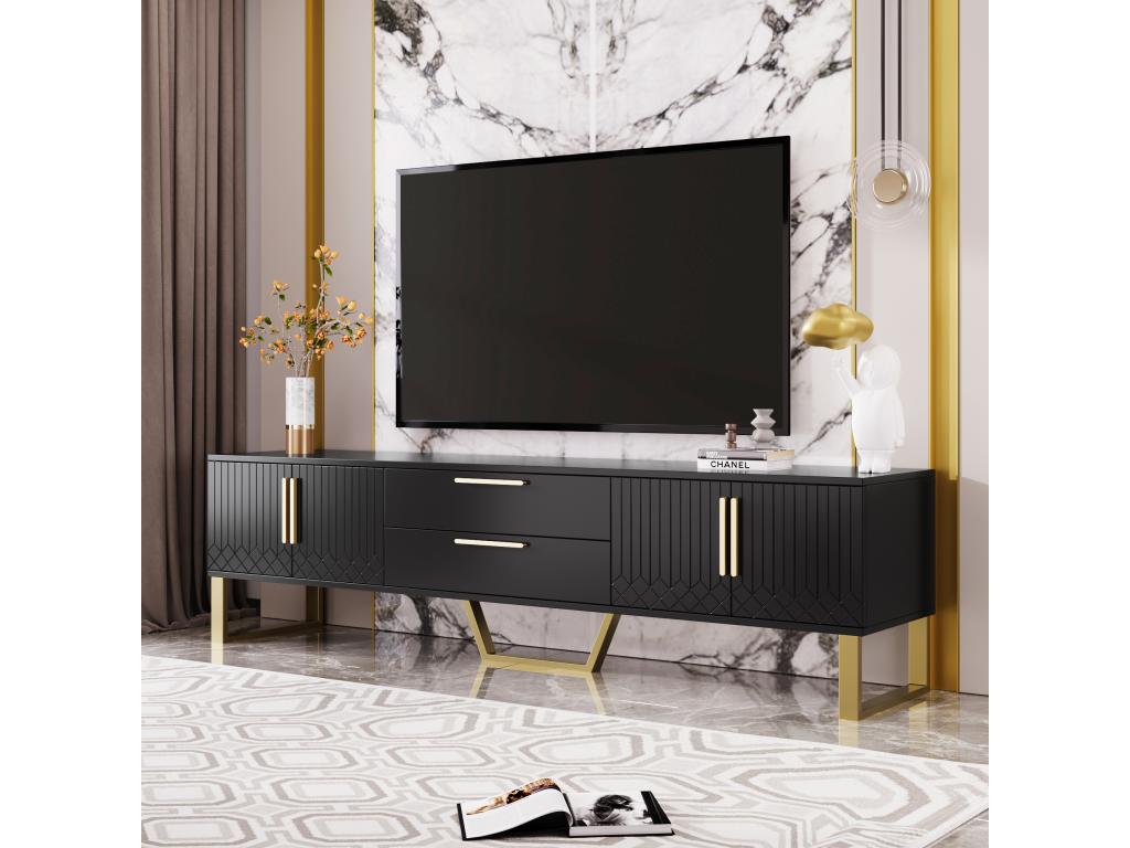 Black TV Stand, 170 x 40 x 53 cm