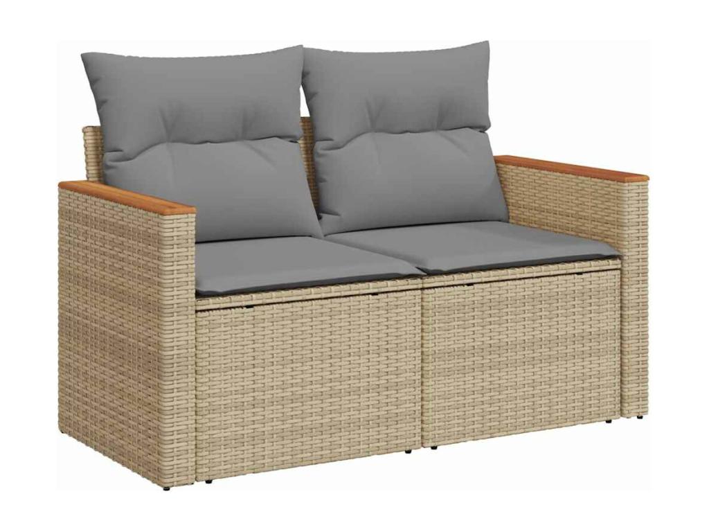 Beige Woven Resin Wicker Outdoor Furniture Set - dlz1766580825054